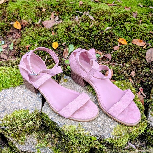 Koolaburra by UGG Eliani Mauve Pink Suede Heeled Sandals 1102537 Women Size 10 - Picture 1 of 4